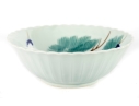 Japanese Porcelain Bowl With Cranes And Pine Design