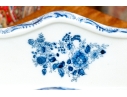 Decorative Blue And White Footed Twin Handled Cachepot