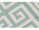 Hand Woven Wool Geometric Greek Key Carpet, 7'-11