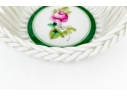 Herend Hungary Hand-Painted Porcelain Openwork Basket – Vienna Rose (VRH) Pattern