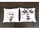 Pair Of Italian Fornasetti Accent Pillows