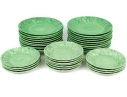 Fioriware Green Foliate Moulded Ceramic Plates