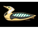Tiffany & Co. 18k Yellow Gold Angela Cummings Lovely Inlaid Duck Brooch, With Box