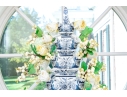 Impressive Blue And White Delft Style Ceramic Tulipiere