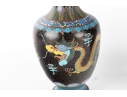 Cloisonne & Enamel Vintage Brass Chinese Dragon Vases