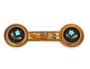 14k Gold Antique Beautiful Ornate Pietra Dura Grand Tour Brooch