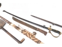 Lot: Shovel, Blowgun, Machete, Sword And Bayonet 
