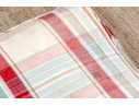 Custom Upholstered Ottoman With Fringed Apron