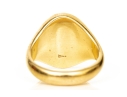 18k Yellow Gold Heavy Crown Engraved And Initialed Ring, Size 8.25