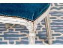 Pair Of Louis XVI Style Custom Upholstered Medallion Back Side Chairs