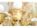 *Quality Murano Or Murano Style Hand-blown Glass Six Lite Chandelier