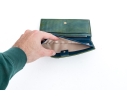 Bulgari Green Patent Leather Wallet