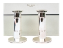 Pair Of Kate Spade By Lenox Silverplate Candlesticks- Pompano Point Style, Boxed