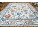 Soft Hand Knotted Wool Turkish Knot Room Size Carpet, 12' X 9', New