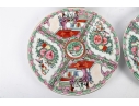 Set Of Four Chinese Rose Medallion Porcelain Plates