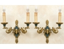 Pair Of French Empire Style Brass Wall Sconces