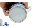 Two Blue And White Porcelain Wares, Including A Lidded Kettle And Lidded Tea Caddy