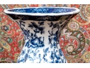 Pair Of Decorative Blue And White Porcelain Vases