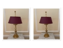 Pair Of Brass Lamps