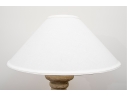 Plaster, Faux Stone, Column Formed Table Lamp With Shade