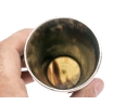 Antique English Collection Of Three Sterling Silver Mounted Carved Horn Cups