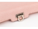 Ferragamo Pink Saffiano Leather Baguette Clutch, See Condition Note