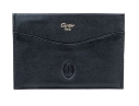 Cartier Black Leather Single Card Holder, Must De Cartier