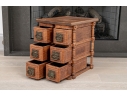 Vintage Six-drawer Table Storage Cabinet.