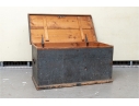 19th Century Blanket Chest With Blue Paint