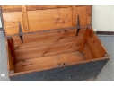 19th Century Blanket Chest With Blue Paint