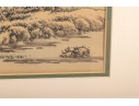 Signed Chinese Brush & Ink On Silk Landscape 