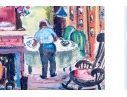 Signed Pastel On Paper, Family Home Interior
