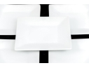 Set Of Twelve Crate & Barrel Square Bread And Butter Plates
