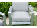 Indoor Outdoor Club Chairs With A Chic Silver Finish 