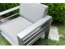 Indoor Outdoor Club Chairs With A Chic Silver Finish 