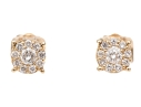 Effy 14k Yellow Gold Pretty Diamond Cluster Earrings, App. 0.50 TCW
