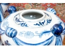 Pair Of Decorative Chinese Export Armorial Lidded Urns