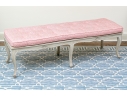 Elegantly Carved Upholstered Window Or Bed End Bench