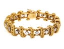18k Yellow Gold Stunning Vintage Diamond Set Rope Motif Bracelet, App. 2.38 TCW