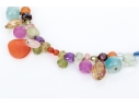 Beautiful Strand Of Assorted Faceted And Polished Multi Color Gemstones Necklace