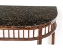 Pair Of Marble Top Iron Framed Consoles