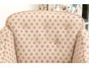 Upholstered Tub Back Armchair With Faux Bamboo Frame