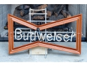 Vintage Neon Budweiser Sign On Stand