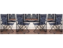 Set Of Four Collapsible Folding Chairs With Storage Cases