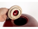 Oxblood Style Glazed Porcelain Melon Jar