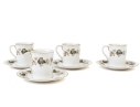 Set Of Four English Royal Doulton “Larchmont” Demitasse Cups And Saucers