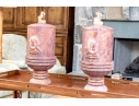 Highly Decorative Carved Stone Lidded Stone Vessels