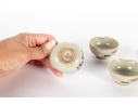 Set Of Four Chinese Crackle Glaze Porcelain Sauce Or Sake Cups