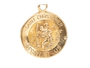 14k Yellow Gold Classic St. Christopher Motif Medal
