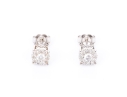 Effy 14k White Gold Lovely Diamond Cluster Earrings, App. 0.44 TCW